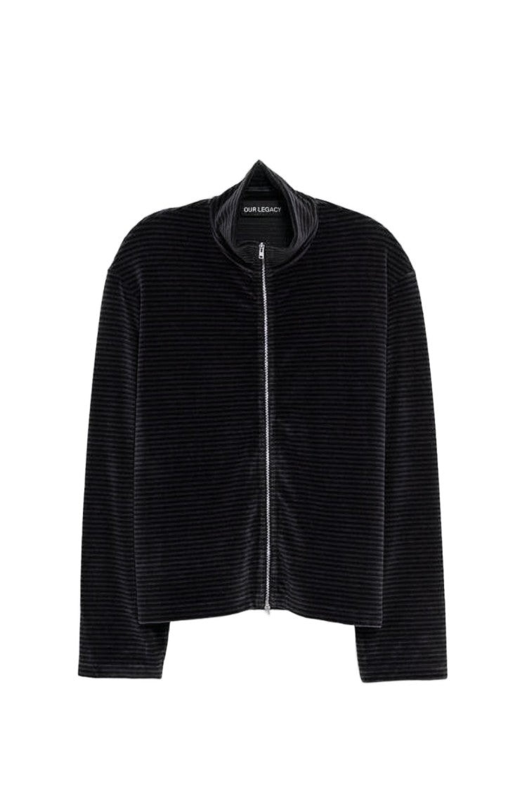 Our Legacy Cropped Zip-Up Hoodie With Subtle Ribbed Texture