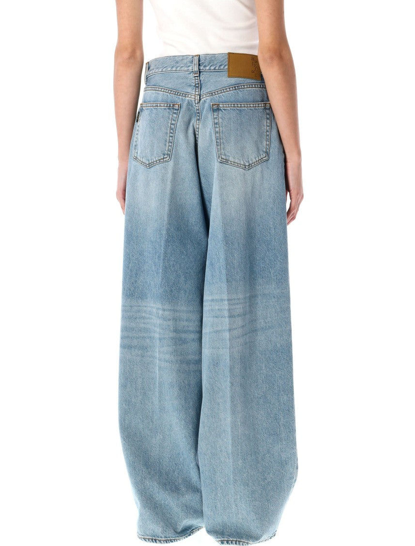 Haikure Bethany Acqua High-Waisted Wide-Leg Jeans