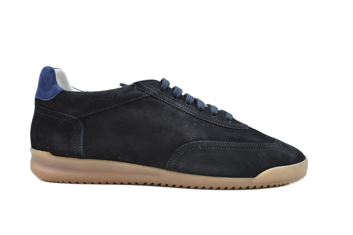 Soldini Laced Blue Flat Shoes With Smooth Upper