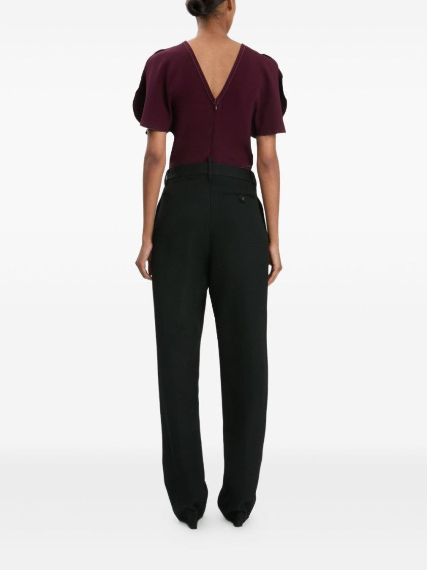 Victoria Beckham Tailored Black Trousers With High Waist