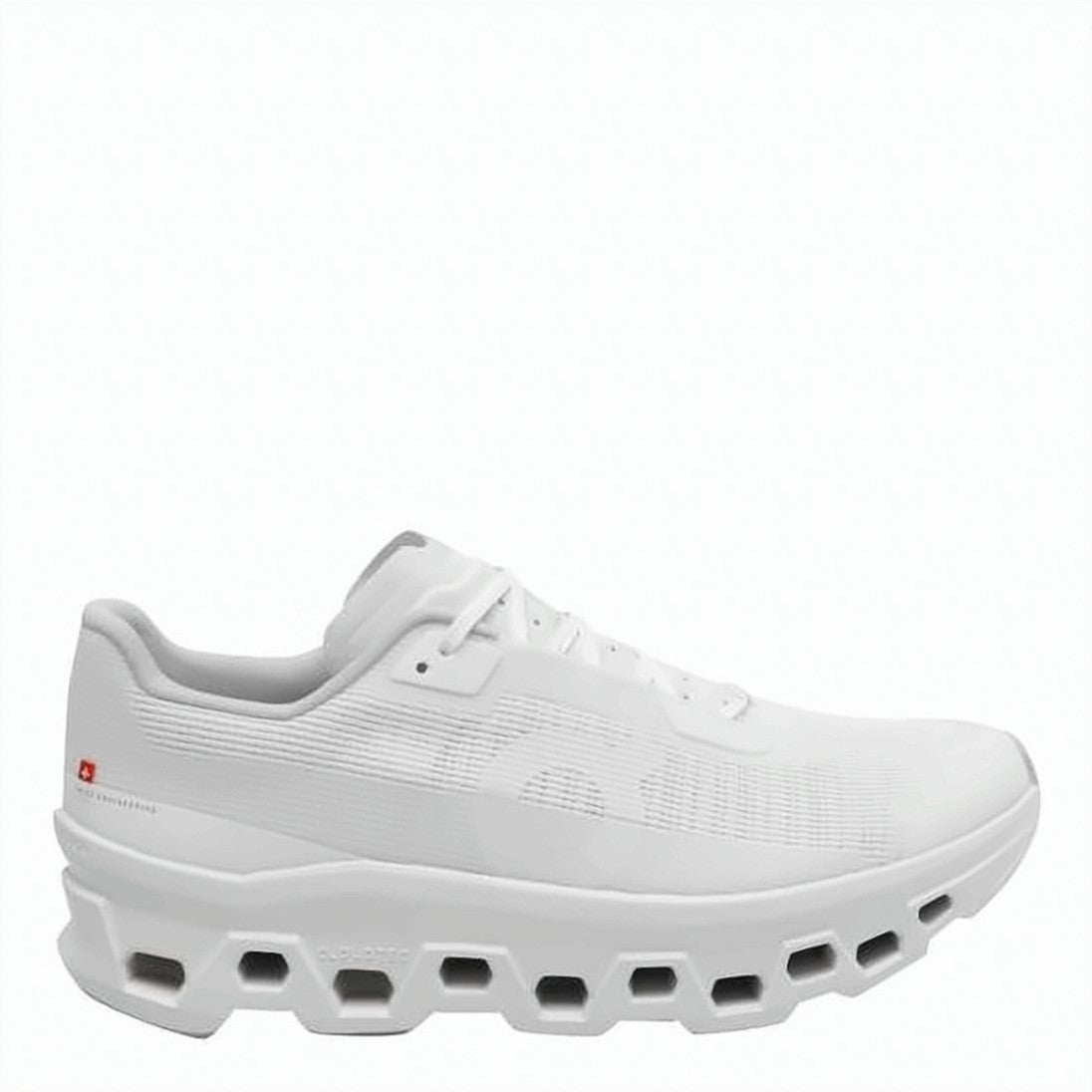 On Running Innovative White Sneaker With Breathable Textile Upper