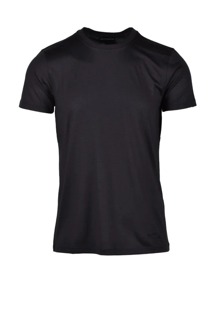 Emporio Armani Black Silk Cotton T-Shirt