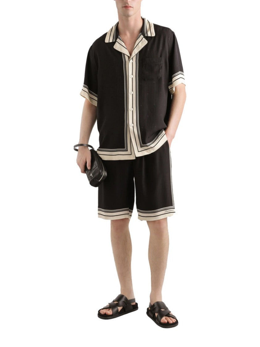 Dolce & Gabbana Hawaii Silk Camp Collar Shirt