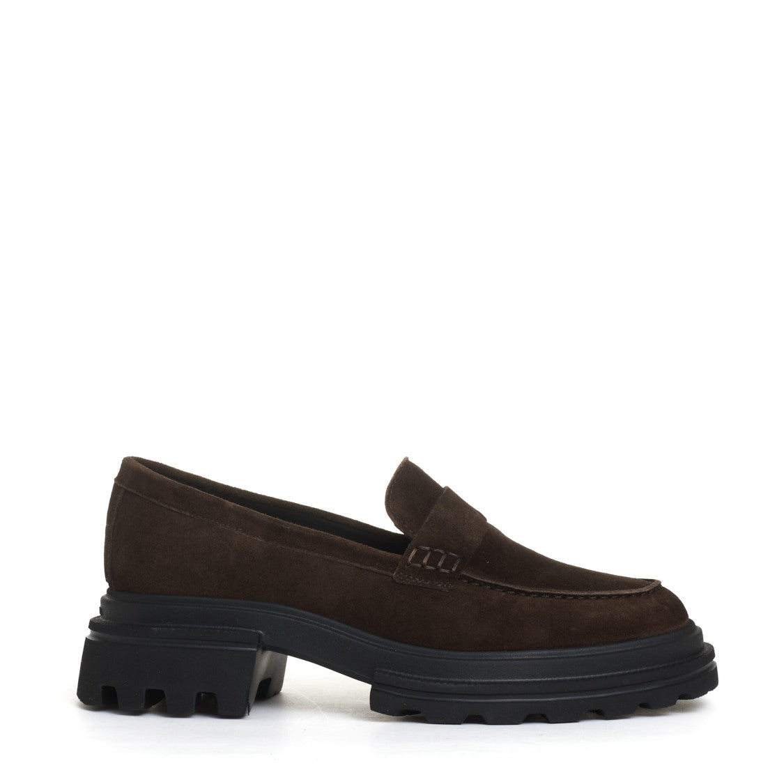 Hogan Brown Suede Moccasin