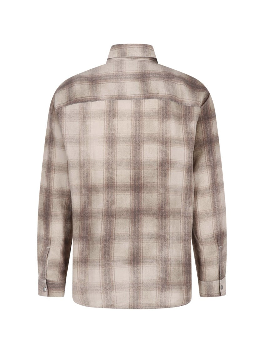 Diesel Muted Plaid Classic Collar Buttoned Cuffs Casual Shirt