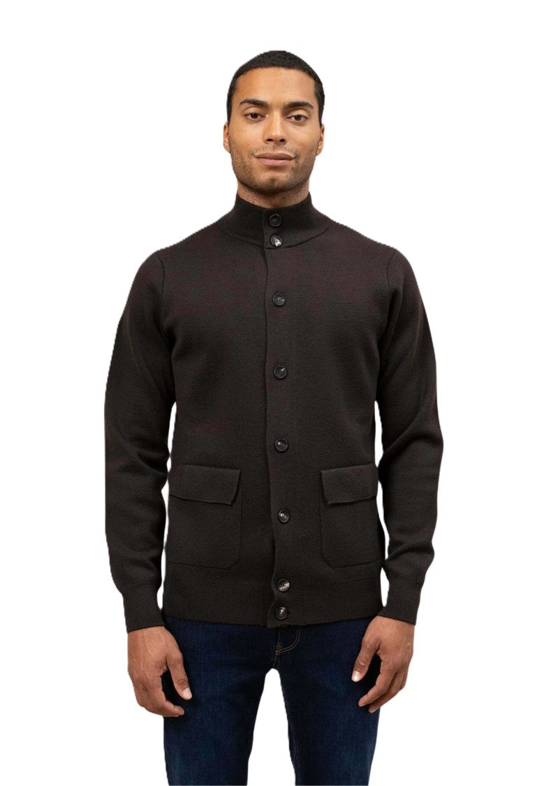 Filippo De Laurentiis Refined Cardigan With High Collar