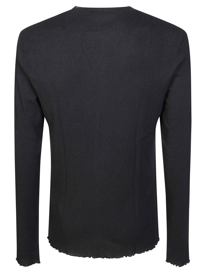 Our Legacy Elongated Ribbed Texture Long-Sleeve Top