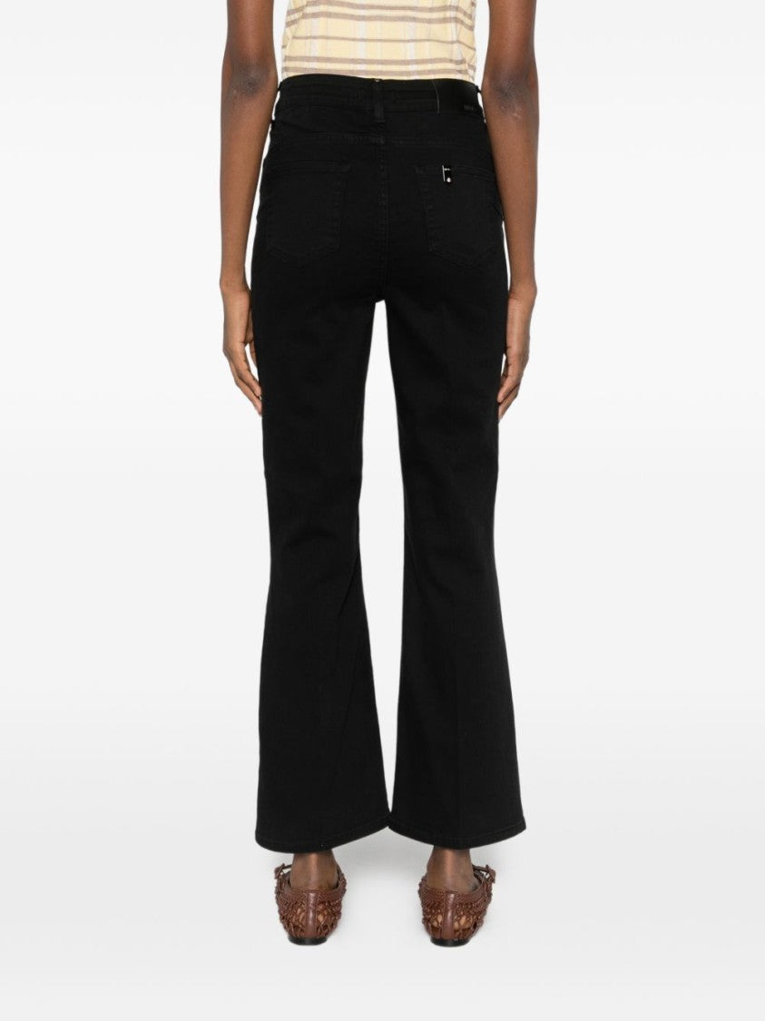 Liu Jo High-Waisted Black Jeans With Flared Leg