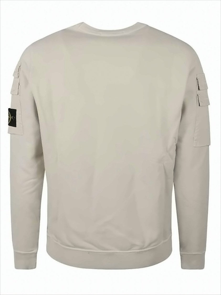 Stone Island Utility-Inspired Long Sleeve Sweatshirt With Design