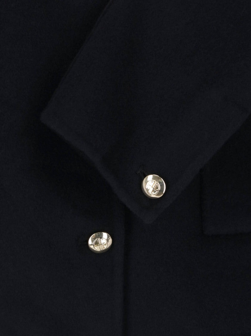 Anine Bing Boxy-Structured Jacket With Classic Collar