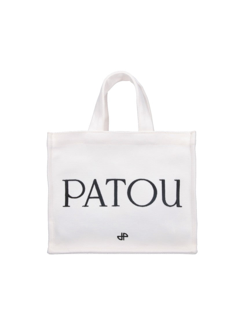 Patou Logo Tote Bag – White