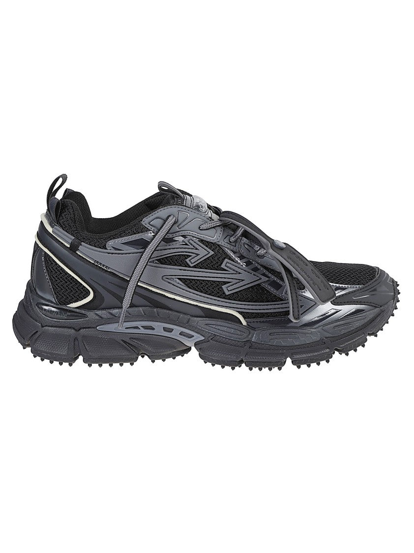 Off-White Be Right Back Black Layered Reflective Rugged Sole Sneakers