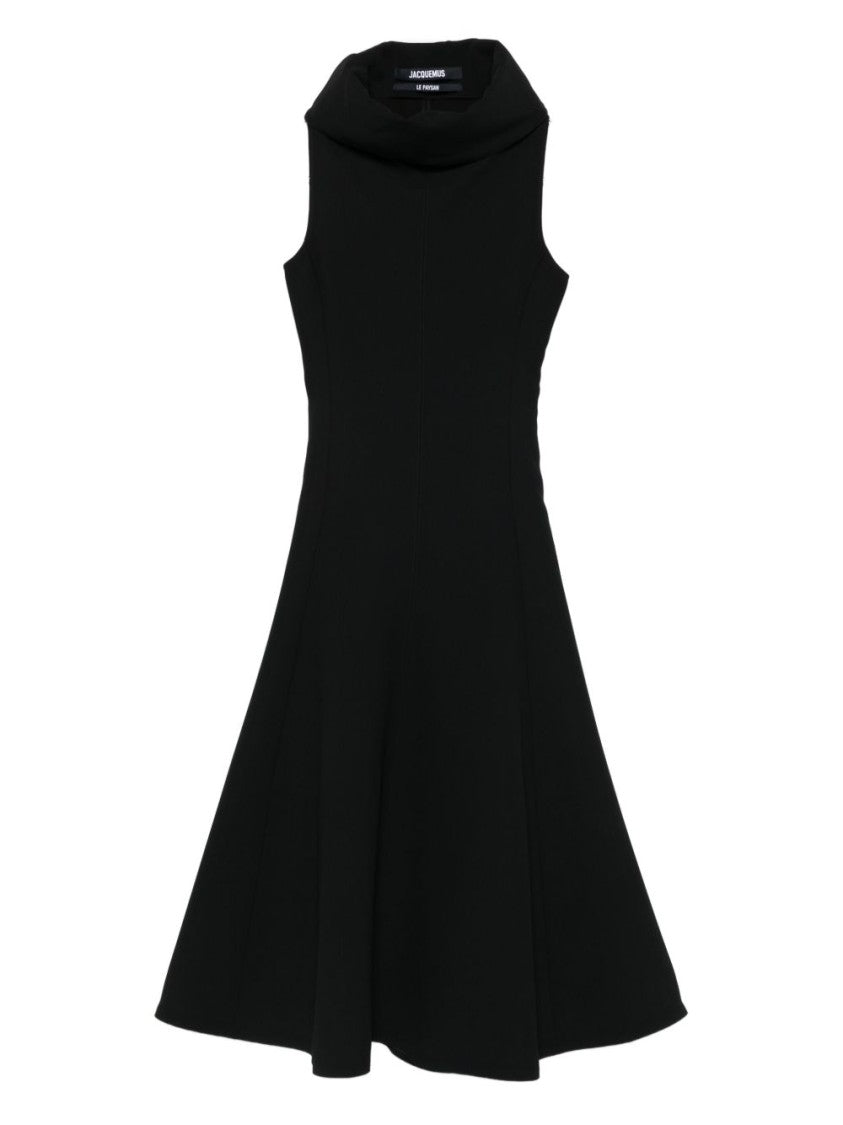 Jacquemus Sleeveless Black Midi Dress