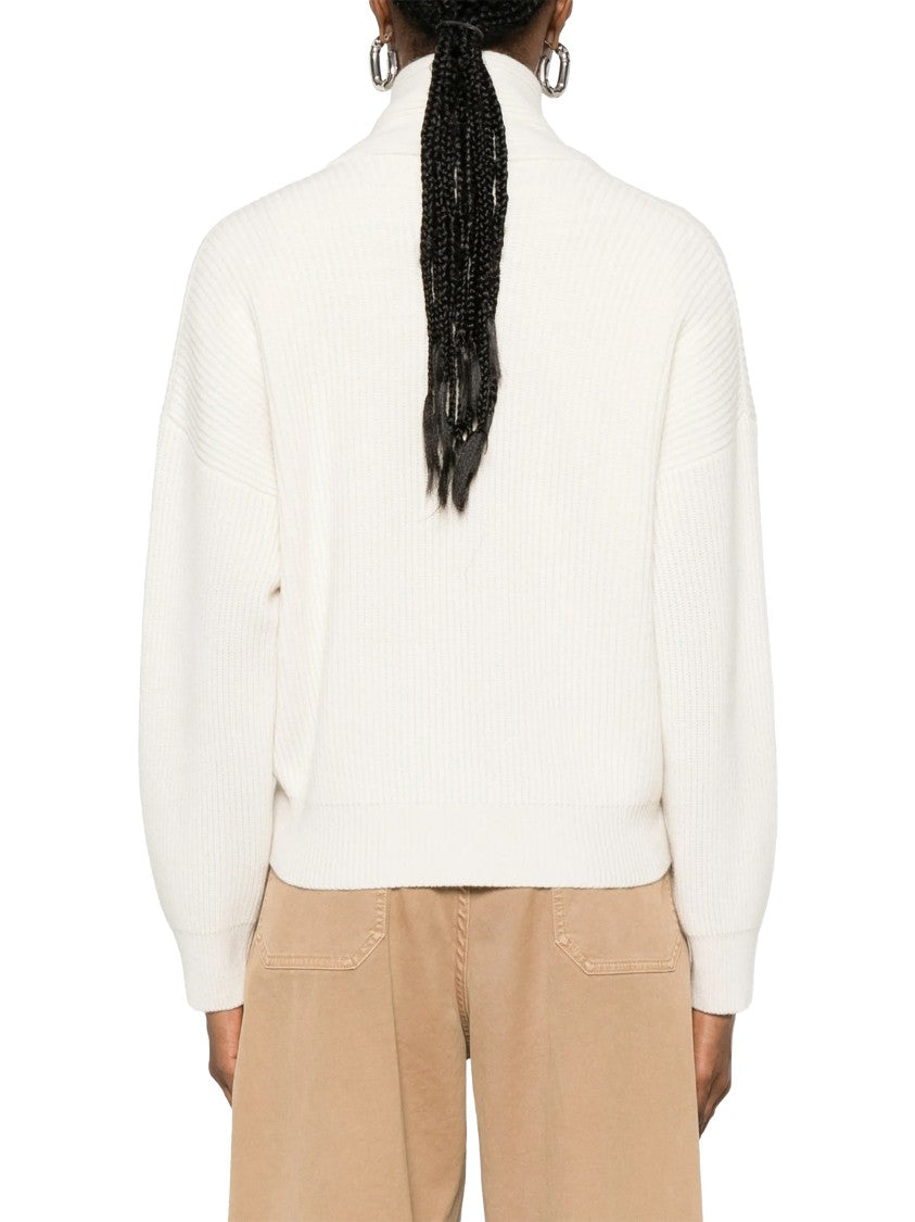 Brunello Cucinelli Cardigan Wrap-Style Shawl Collar Ribbed Knit Cardigan
