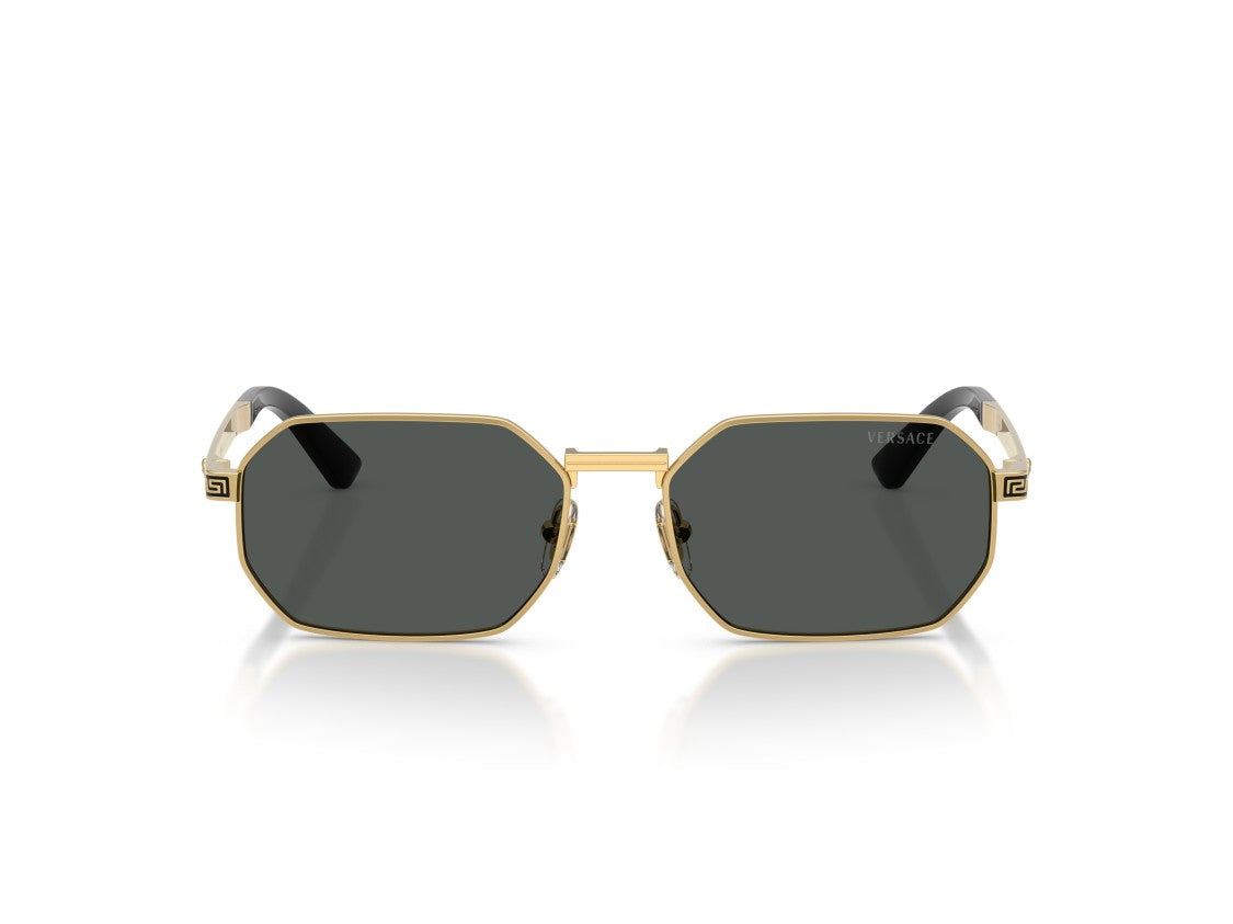 Versace Gold 0Ve2297 Metal Geometric Octagonal Sunglasses