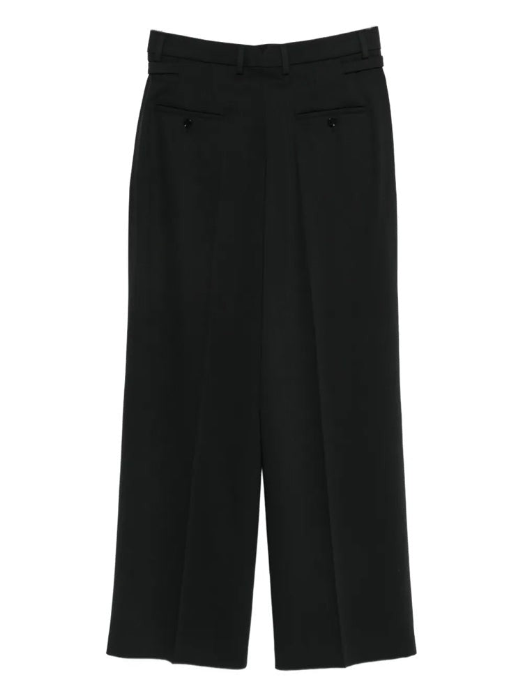 Ami Paris Wide Trousers With Adjustable Waist Tabs