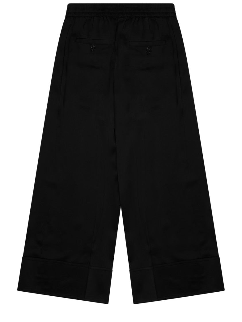 Totême Wide-Leg Satin-Finish Pants With Adjustable Drawstring