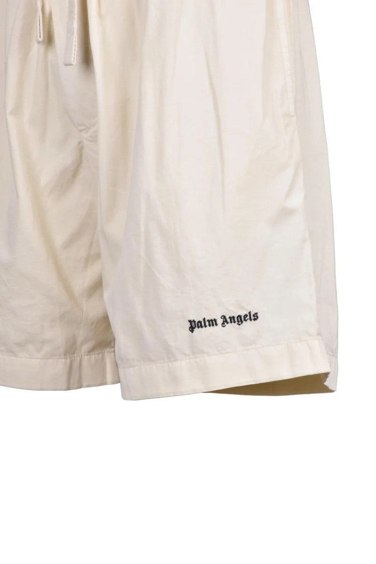 Palm Angels Cotton Shorts - Cream