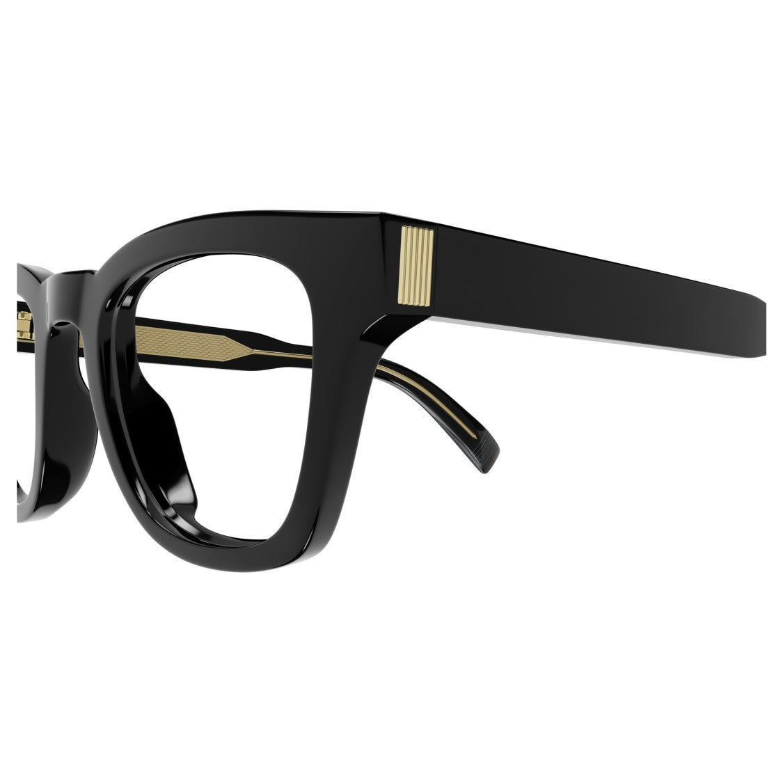 Dunhill Du0081o Bold Rectangular Sunglasses With Gold Accents