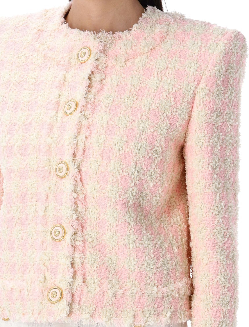 Balmain 5-Button Textured Tweed Jacket