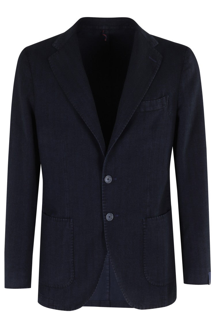 Santaniello Yarn-Dyed Resca Blazer Jacket