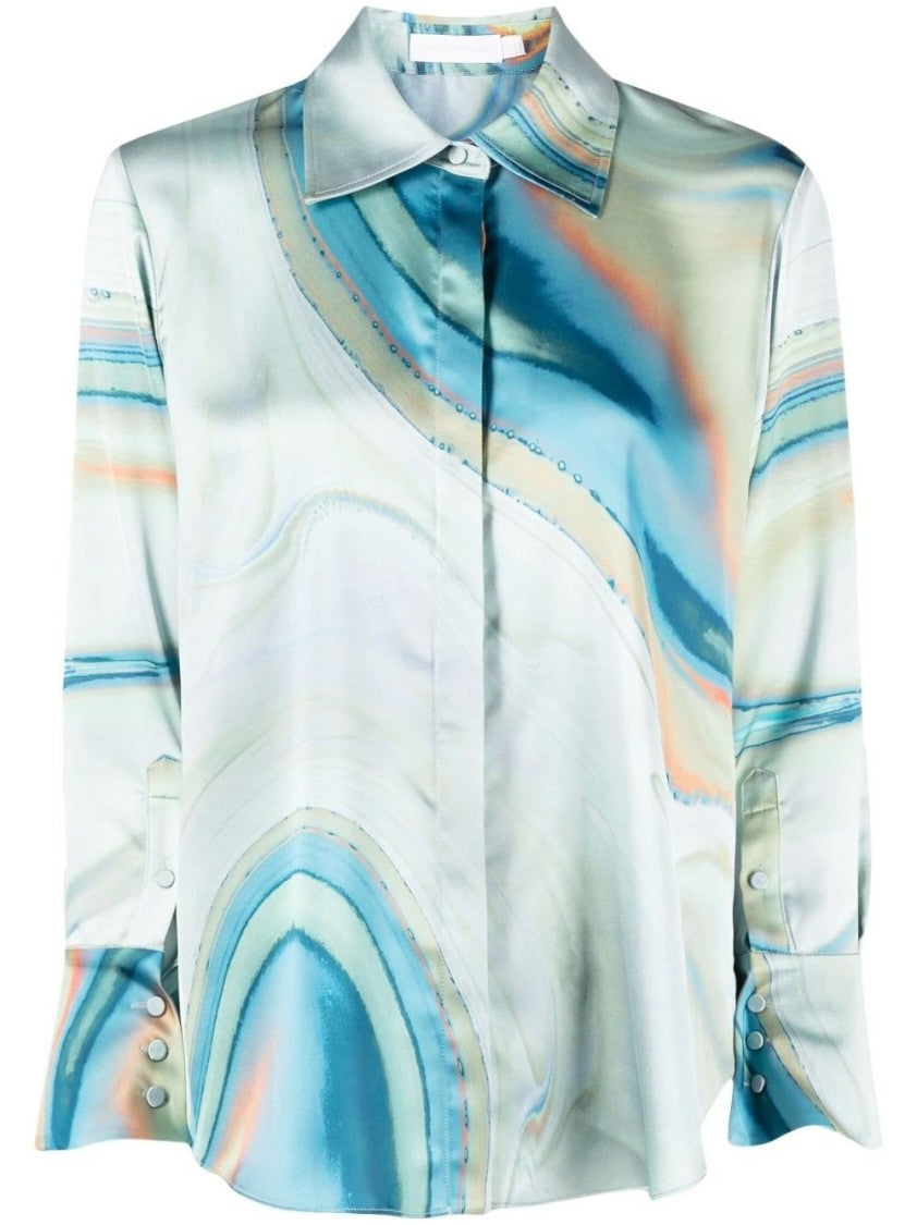 Jonathan Simkhai Elika Printed Satin Top