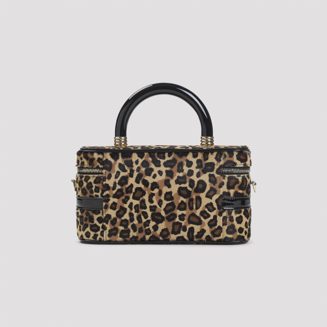 Roger Vivier Natural Black Patent Leather Belle Vivier Vanity Mini Bag