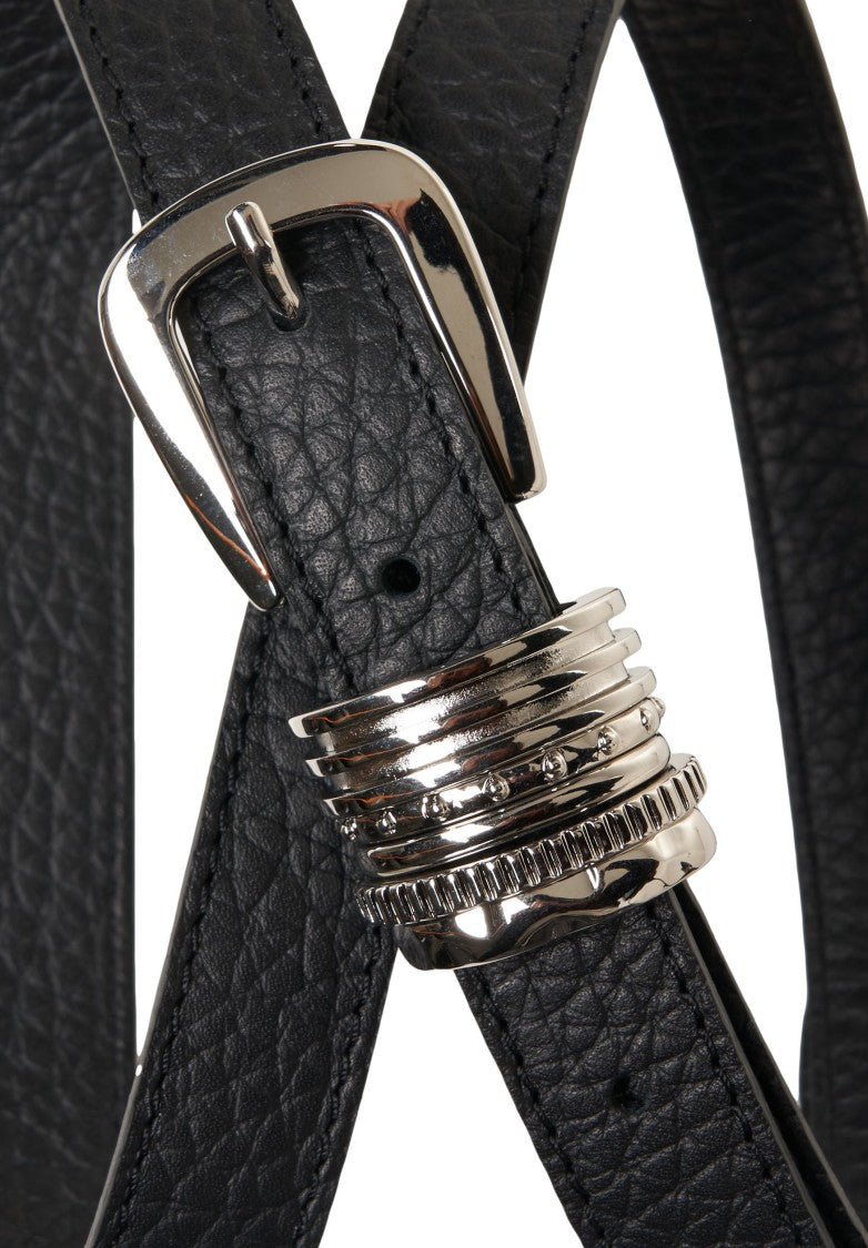 Orciani Textured Grained Leather Belt
