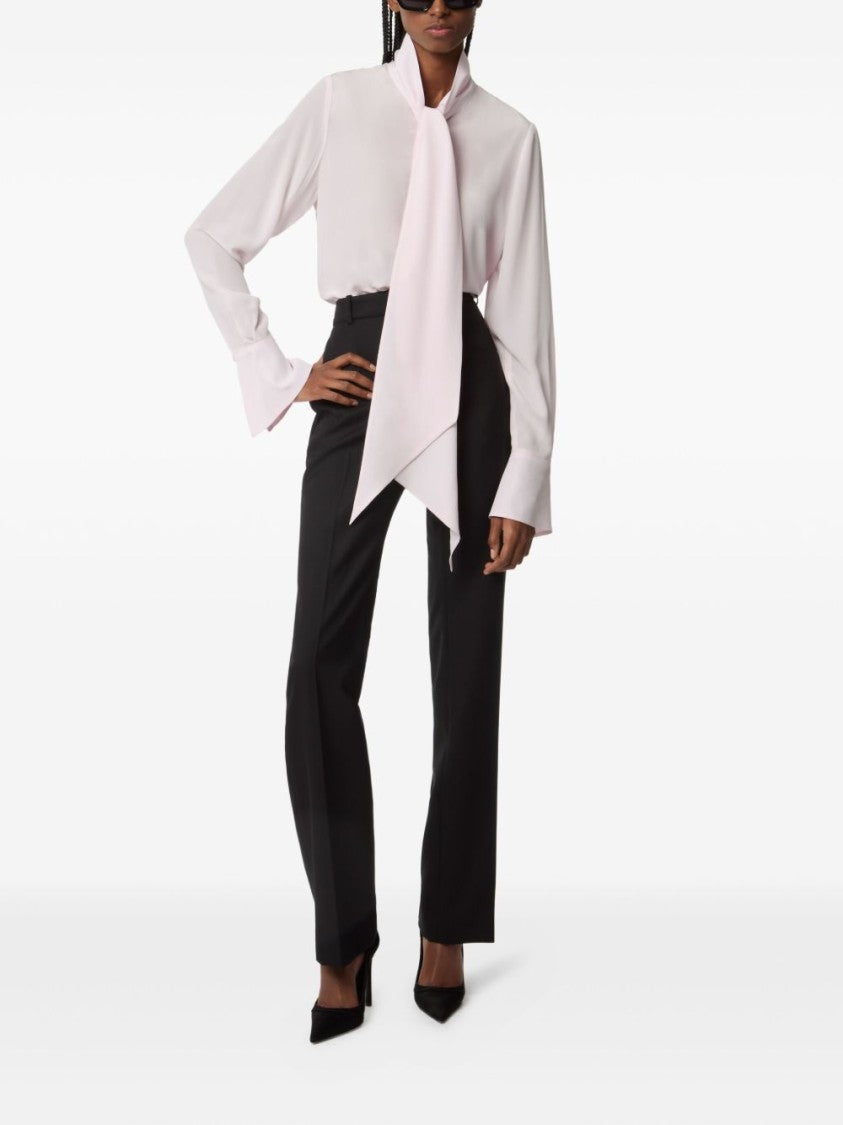 Nina Ricci Silk Tie Neck Blouse