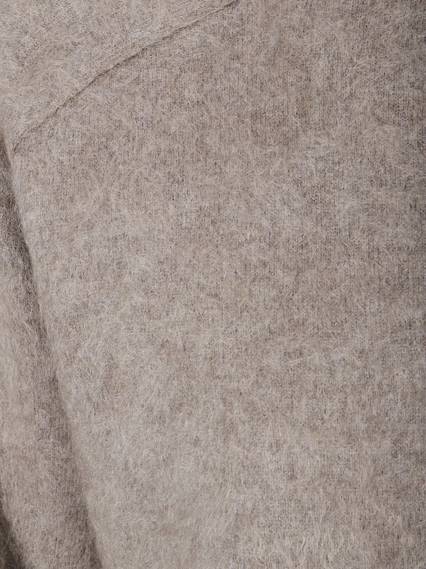 Lisa Yang Cropped Cashmere Sweater With Asymmetric Seams And Round Neckline