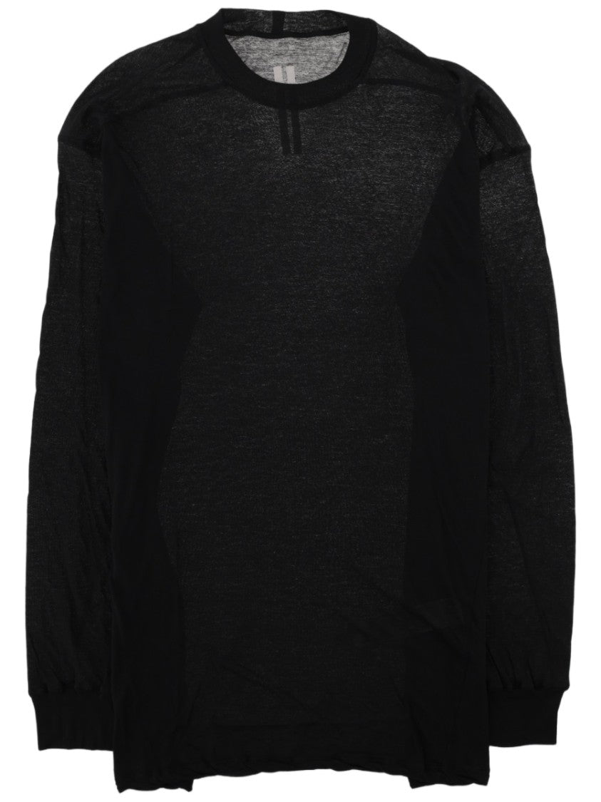 Rick Owens Rick S Jumbo Ls T Semi-Sheer Cotton T-Shirt