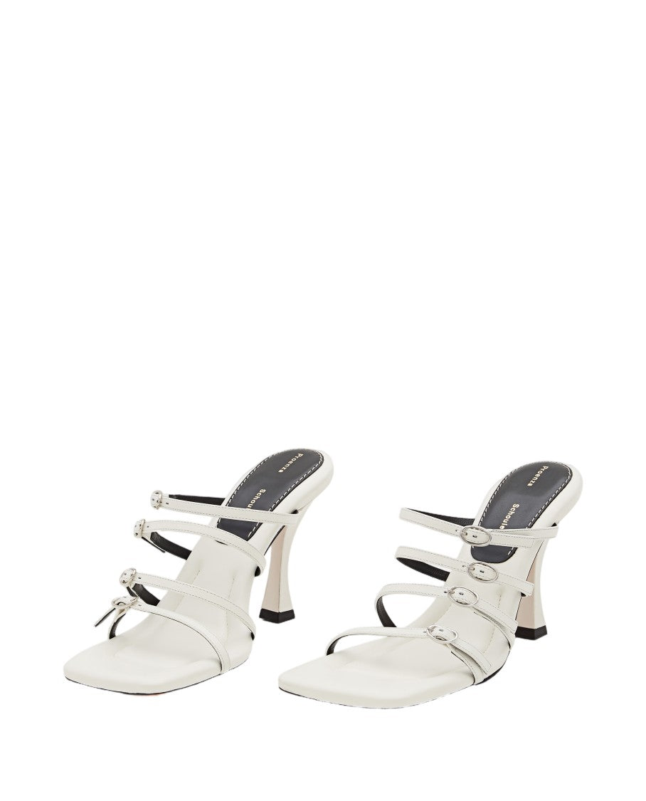 Proenza Schouler Sculpted Mid-Height Leather Sandals With Strappy Design