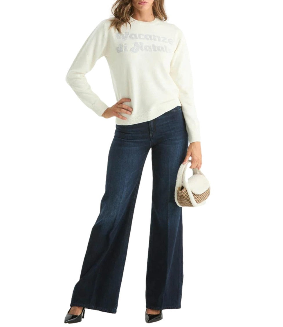 Mc2 Saint Barth New Queen Sweater With Festive Christmas Print