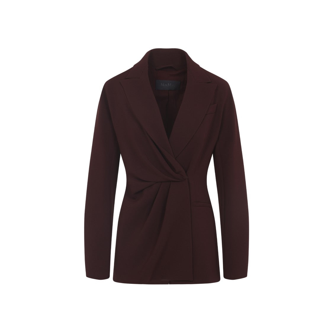 Max Mara Cherry Red Triacetate Alare Cady Jacket