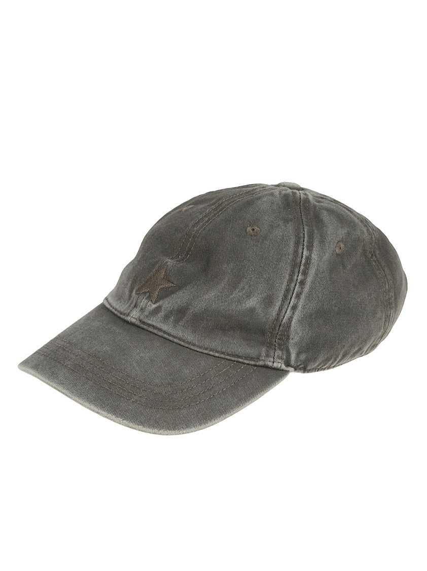 Golden Goose Vintage-Inspired Cotton Baseball Cap With Star Emblem