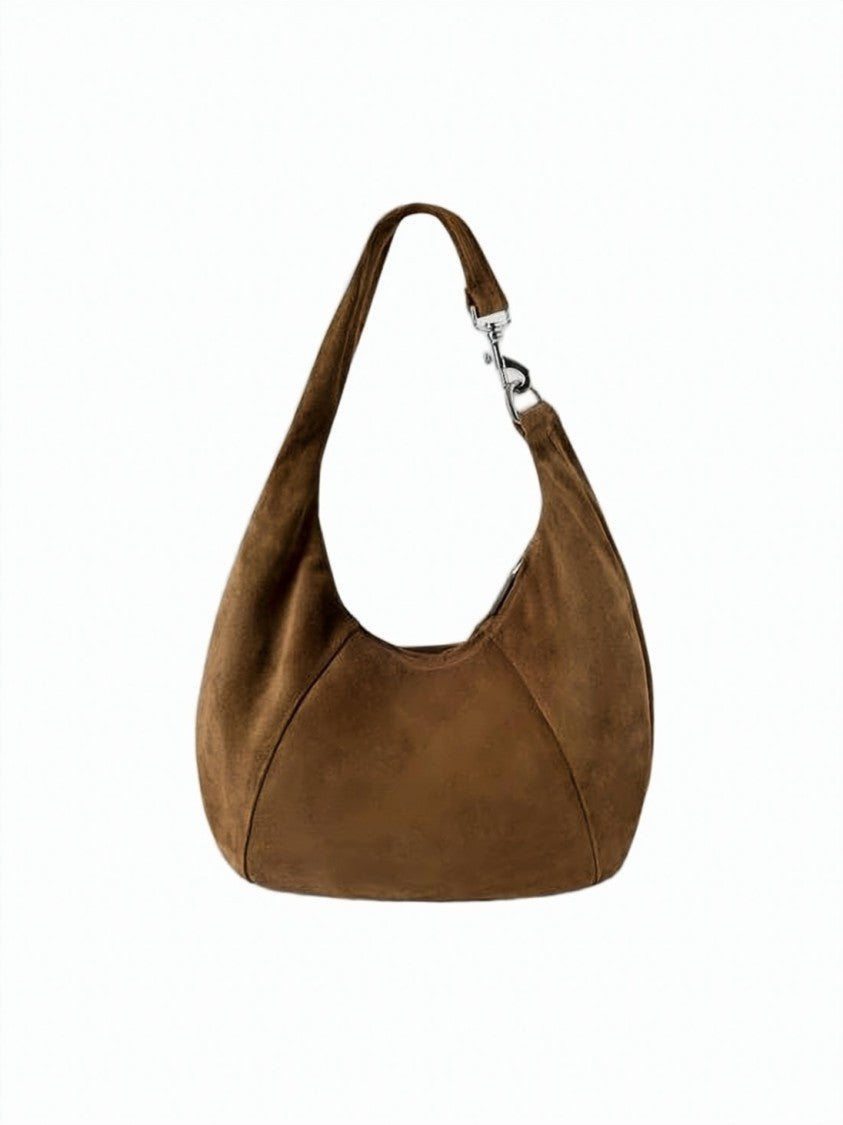 Gimaguas Crescent-Shaped Brown Shoulder Bag