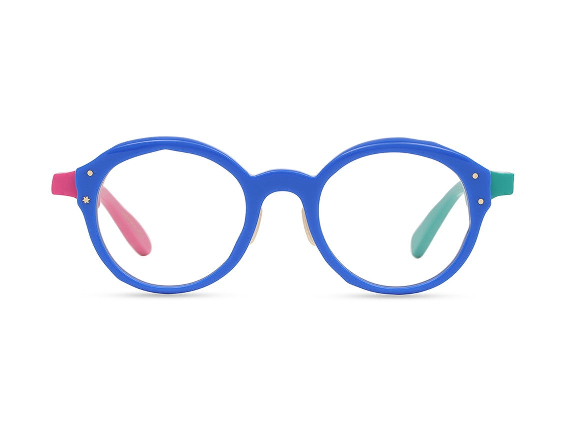 Masahiro Maruyama Mm-0112 Colorblock Bold Round Eyeglasses