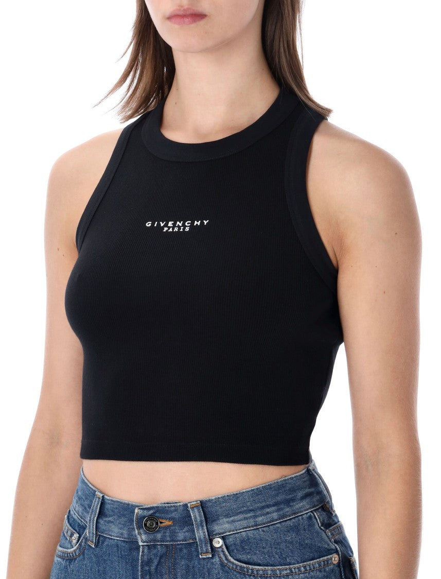 Givenchy Vintage-Inspired Cropped Tank Top With Racerback Design