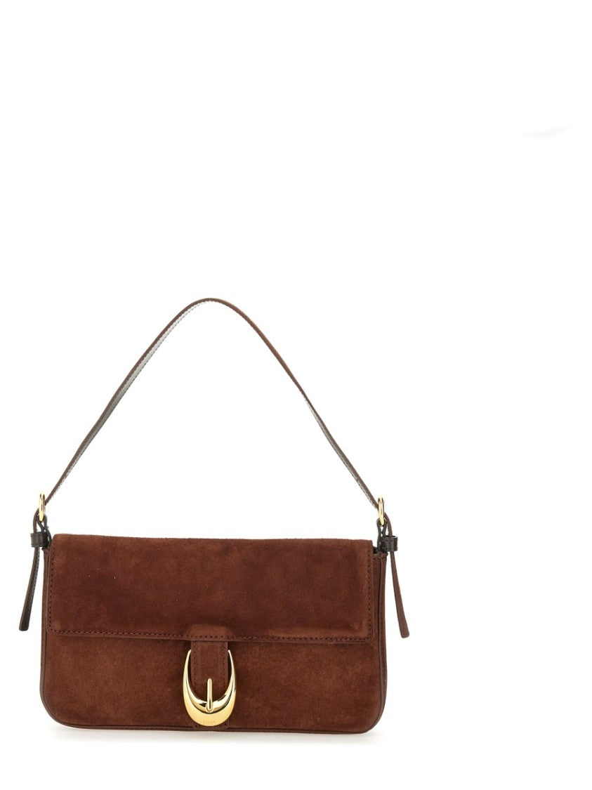Staud Brown Suede Leather Shoulder Bag