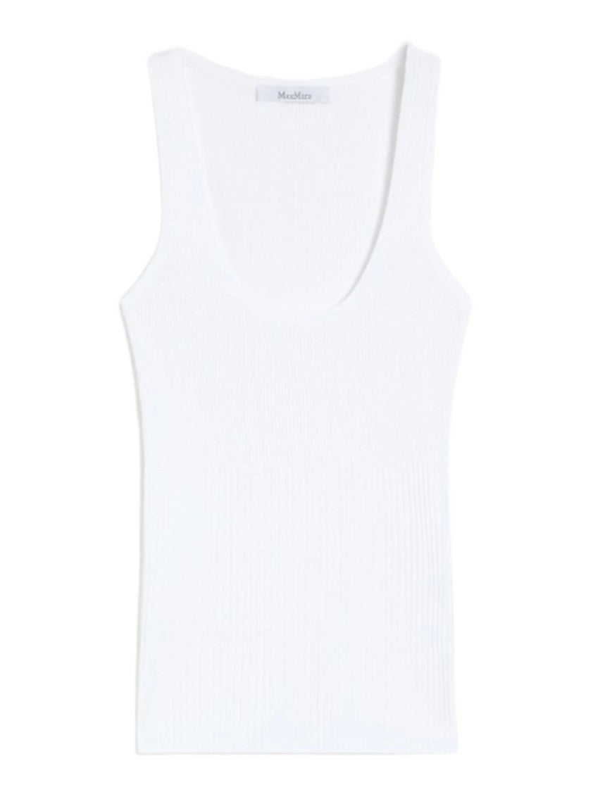Max Mara Viscose Ribbed Irregular Barca Top