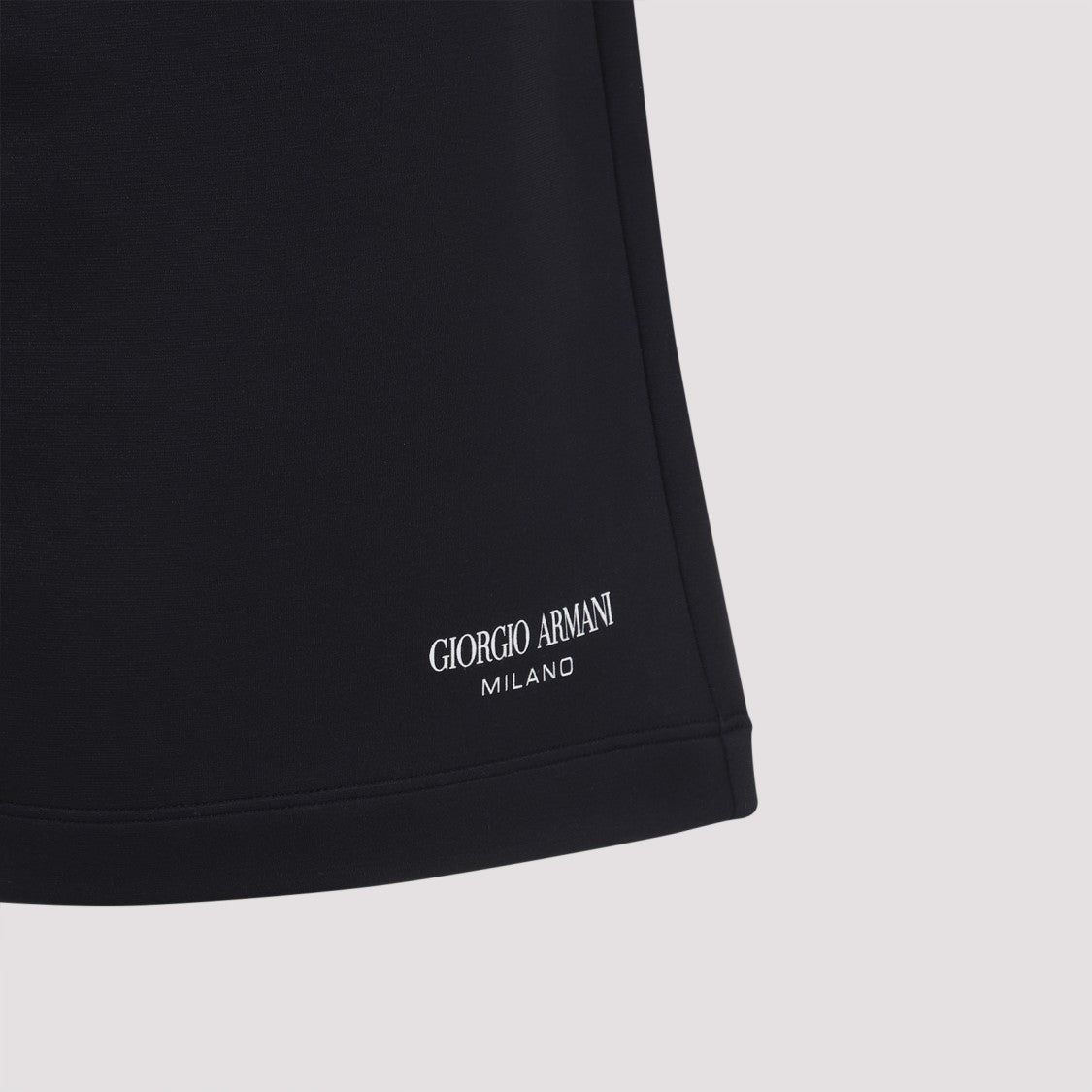 Giorgio Armani Navy Blue Polyamide Bermuda Shorts With Concealed Drawstring