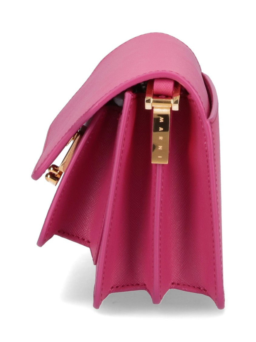 Marni "Trunk" Pink Leather Shoulder Bag