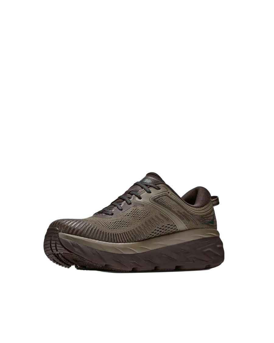 Hoka Antique Olive Bondi 7 Colorblock Breathable Sneakers