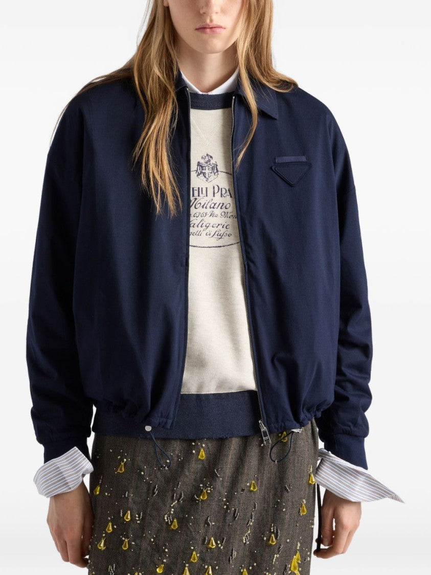 Prada Raglan Vintage Logo Sleeve Sweater