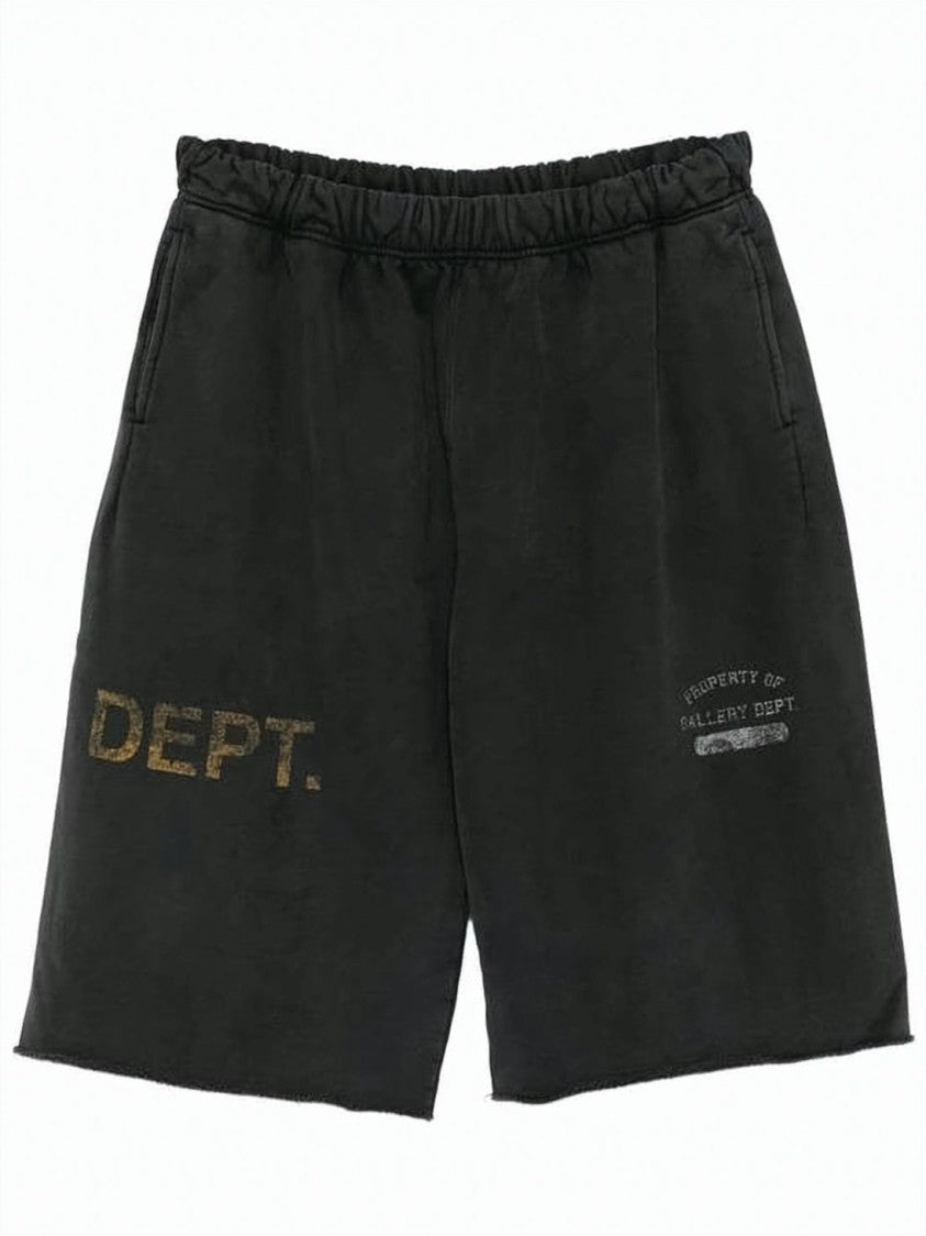 Gallery Dept. Relaxed Fit Washed Black Jogger Shorts
