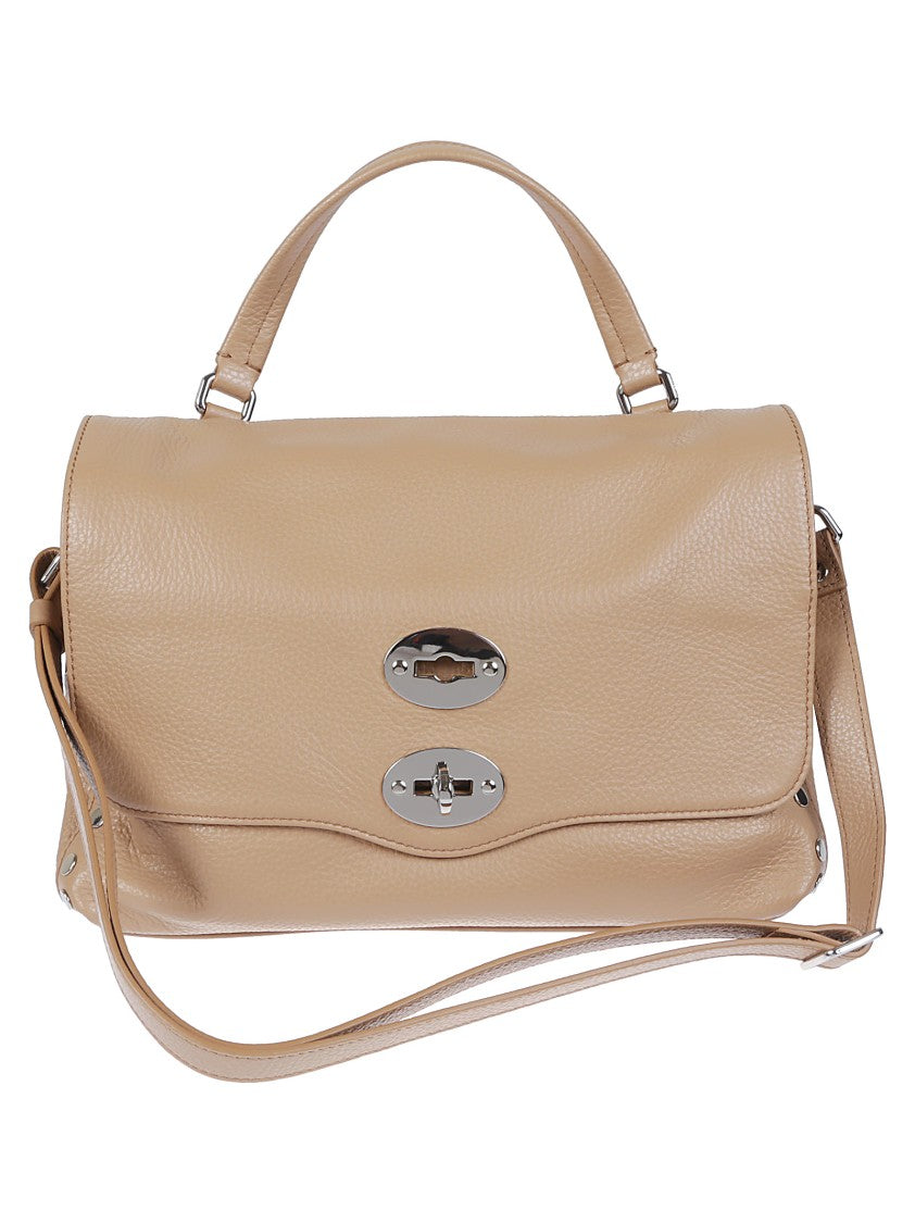 Zanellato Structured Leather Shoulder Bag With Flap Closure