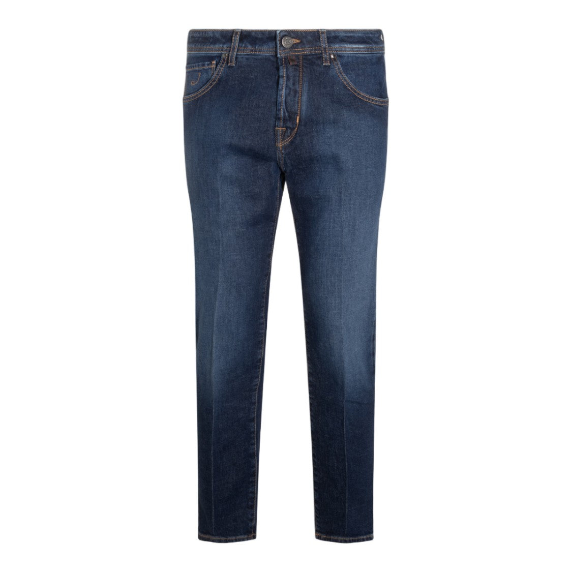 Jacob Cohen Straight-Leg Jeans With Contrast Stitching And Worn-In Finish