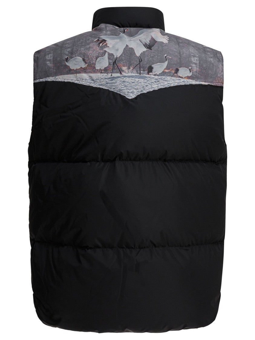 Needles Structured Sleeveless Jacket With Nature-Inspired Print