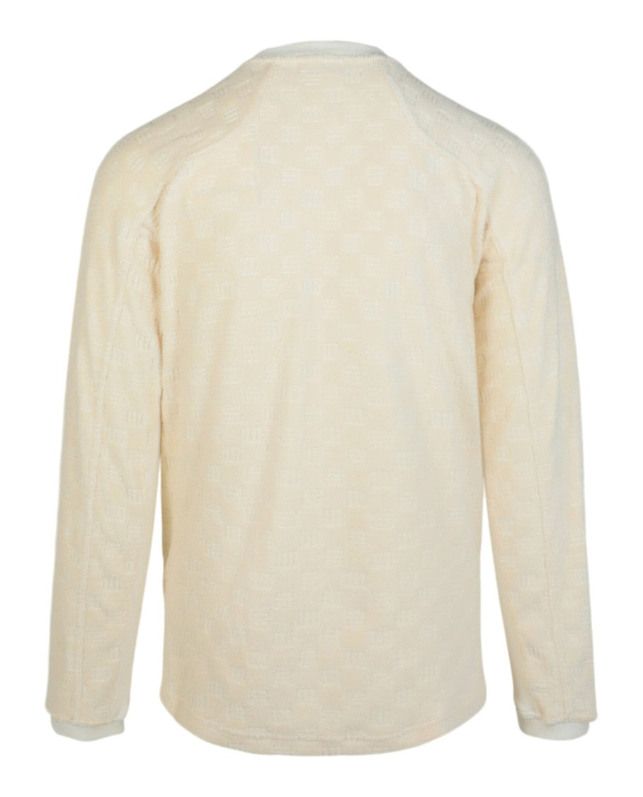 Ambush Loose Fit Crewneck Sweatshirt With Allover Monogram Pattern