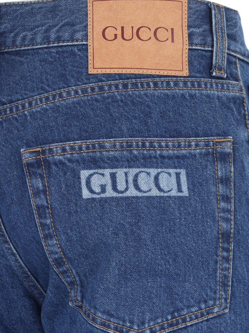 Gucci Medium-Rise Blue Jeans